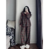 Đồ bộ nữ JOSUNO hcom3.537 - Bộ pijama dài tay thu đông họa tiết kẻ phối màu siêu xinh, 269.780₫ 4