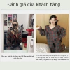 Đồ bộ nữ JOSUNO hcom3.537 - Bộ pijama dài tay thu đông họa tiết kẻ phối màu siêu xinh, 269.780₫ 9