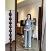 Đồ bộ nữ Juvigo chất len thỏ áo dài tay cổ tròn in hình mix quần suông ống rộng viền bèo tiểu thư 254.595 đồng 2