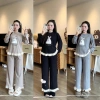 Đồ bộ nữ Juvigo chất len thỏ áo dài tay cổ tròn in hình mix quần suông ống rộng viền bèo tiểu thư 254.595 đồng 5