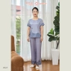 Đồ bộ nữ lụa satin jacquard SUNFLY SP2.217 áo cộc quần dài - cao cấp, giá chỉ 391.200₫ 5