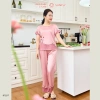 Đồ bộ nữ lụa satin jacquard SUNFLY SP2.217 áo cộc quần dài - cao cấp, giá chỉ 391.200₫ 9
