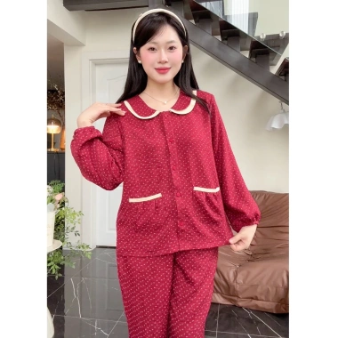 Đồ bộ nữ mặc nhà dài tay hoa nhí, vải mềm mịn thấm hút mồ hôi – 239.200₫