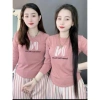 Đồ bộ nữ tay dài quần baggy thêu áo tăm lạnh, quần mango mềm mịn, vạt bầu A689 2