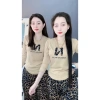 Đồ bộ nữ tay dài quần baggy thêu áo tăm lạnh, quần mango mềm mịn, vạt bầu A689 3