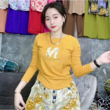 Đồ bộ nữ tay dài quần baggy thêu áo tăm lạnh, quần mango mềm mịn, vạt bầu A689 6 Đồ bộ nữ tay dài quần baggy thêu áo tăm lạnh, quần mango mềm mịn, vạt bầu A689 6