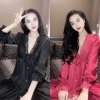 Đồ bộ nút ngọc tiểu thư lụa Latin siêu xinh, giá chỉ 199.000 VND giảm mạnh