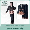 Đồ bộ pijama lụa tay dài, quần dài in hình capybara, size 42-65kg, giá 131.500đ 5