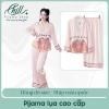 Đồ bộ pijama lụa tay dài, quần dài in hình capybara, size 42-65kg, giá 131.500đ 6
