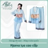 Đồ bộ pijama lụa tay dài, quần dài in hình capybara, size 42-65kg, giá 131.500đ 8
