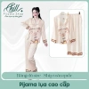 Đồ bộ pijama lụa tay dài, quần dài in hình capybara, size 42-65kg, giá 131.500đ 10