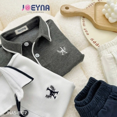 Đồ Bộ Polo Cộc Tay Bé Trai Thêu Chữ Cotton Mềm Thấm Hút Mồ Hôi Size 8 23kg 245k 7 Đồ Bộ Polo Cộc Tay Bé Trai Thêu Chữ Cotton Mềm Thấm Hút Mồ Hôi Size 8 23kg 245k 7