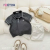 Đồ Bộ Polo Cộc Tay Bé Trai Thêu Chữ Cotton Mềm Thấm Hút Mồ Hôi Size 8 23kg 245k 10
