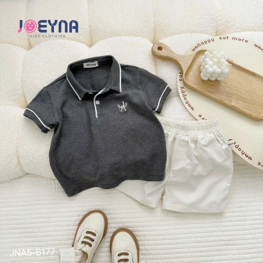 Đồ Bộ Polo Cộc Tay Bé Trai Thêu Chữ Cotton Mềm Thấm Hút Mồ Hôi Size 8 23kg 245k 10 Đồ Bộ Polo Cộc Tay Bé Trai Thêu Chữ Cotton Mềm Thấm Hút Mồ Hôi Size 8 23kg 245k 10