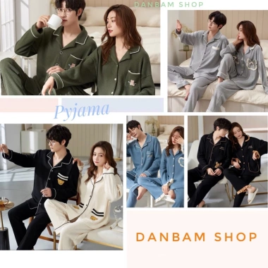 Đồ bộ pyjama nam nữ cotton tổ ong thoáng mát - Đồ mặc nhà thời trang | DANBAM SHOP