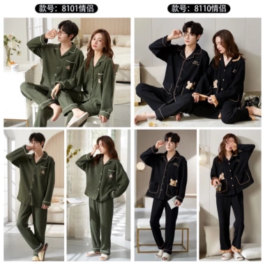 Đồ bộ pyjama nam nữ cotton tổ ong thoáng mát - Đồ mặc nhà thời trang | DANBAM SHOP