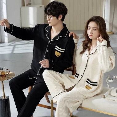 Đồ bộ pyjama nam nữ cotton tổ ong thoáng mát - Đồ mặc nhà thời trang | DANBAM SHOP 6 Đồ bộ pyjama nam nữ cotton tổ ong thoáng mát - Đồ mặc nhà thời trang | DANBAM SHOP 6