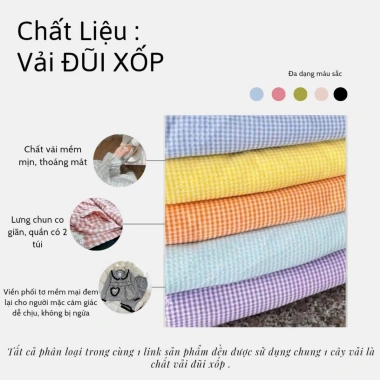 Đồ bộ tay dài nữ mặc nhà chất đũi xốp cao cấp, bèo tơ siêu xinh, caro dễ thương - CARY 115k 2 Đồ bộ tay dài nữ mặc nhà chất đũi xốp cao cấp, bèo tơ siêu xinh, caro dễ thương - CARY 115k 2