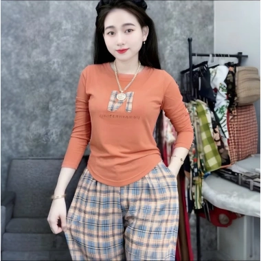 Đồ bộ tay dài Quân Baggy nữ thêu áo tăm lạnh, quần mango mát nhẹ, size 47-75kg – Giá chỉ 180.000₫ 5