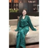 Đồ bộ tay dài, quần dài lụa phi mã cổ thêu sang trọng - nhiều màu, size lên tới 80kg, chỉ 365.000 3