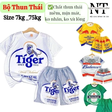 Đồ Bộ Thun Thái In 3D Heineken, Tiger - Mềm Mịn, Không Nhăn, Giá Chỉ 34065đ 2 Đồ Bộ Thun Thái In 3D Heineken, Tiger - Mềm Mịn, Không Nhăn, Giá Chỉ 34065đ 2