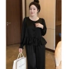 Đồ Bộ Tiểu Thư Mặc Nhà – Áo Nút Bọc Viền Bèo Voan, Lụa Latin Mềm Mịn, Size 4
