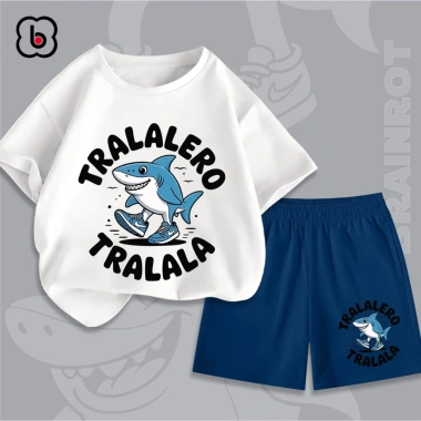 Đồ bộ Tralalero Tralala BabyloveGO mùa hè, thun cotton thoáng mát, chỉ 199k