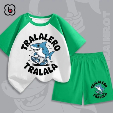 Đồ bộ Tralalero Tralala BabyloveGO mùa hè, thun cotton thoáng mát, chỉ 199k