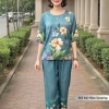 Đồ bộ trung niên lụa Vân Gỗ Hào Quang cao cấp, nhẹ mát, thoải mái - chỉ 117k 4