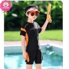 Đồ bơi 2 mảnh bé trai 10-42kg dưới 1m5 - Áo tay ngắn viền, quần 2 lớp, giá 219.000 VND 4