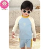 Đồ bơi 2 mảnh bé trai 10-45kg dưới 1m5 áo tay dài, quần 2 lớp phối viền, giá 219.000 đồng - đi biển, đi bơi 2