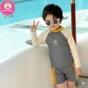 Đồ bơi 2 mảnh bé trai 10-45kg dưới 1m5 áo tay dài, quần 2 lớp phối viền, giá 219.000 đồng - đi biển, đi bơi 3