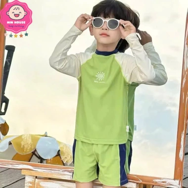 Đồ bơi 2 mảnh bé trai 10-45kg dưới 1m5 áo tay dài, quần 2 lớp phối viền, giá 219.000 đồng - đi biển, đi bơi 4 Đồ bơi 2 mảnh bé trai 10-45kg dưới 1m5 áo tay dài, quần 2 lớp phối viền, giá 219.000 đồng - đi biển, đi bơi 4