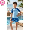Đồ bơi 2 mảnh bé trai 10-46kg dưới 1m55 - Áo tay ngắn, quần 2 lớp, đi biển, bơi - 219.000₫ 4