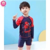 Đồ bơi 2 mảnh bé trai 17-30kg áo tay dài xanh họa tiết Người Nhện, thích hợp đi biển, bơi - 189.000₫ 2