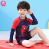Đồ bơi 2 mảnh bé trai 17-30kg áo tay dài xanh họa tiết Người Nhện, thích hợp đi biển, bơi - 189.000₫ 4