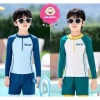 Đồ bơi 2 mảnh tay dài, quần 2 lớp cho bé trai, phù hợp đi biển, bơi - Giá 189.000₫