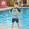 Đồ bơi 2 mảnh tay dài, quần 2 lớp họa tiết in tràn cho bé trai 10-45kg dưới 1m55 - Đi biển, đi bơi giá 230k 4