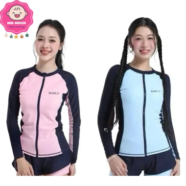 đồ bơi bikini 2 mảnh áo dài khoá kéo, quần 2 lớp nữ, giảm còn 219.000₫