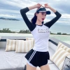 Đồ bơi hai mảnh chân váy, tay dài thể thao, eo cao kiểm soát bụng, bảo vệ da, cao cấp, giá chỉ 199.167₫ 14