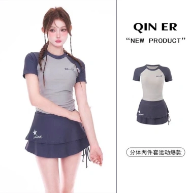 Đồ bơi hai mảnh Tankini áo ngực thể thao, quần cạp cao kiểm soát bụng - Giá 219.294₫ cho phụ nữ trẻ Đồ bơi hai mảnh Tankini áo ngực thể thao, quần cạp cao kiểm soát bụng - Giá 219.294₫ cho phụ nữ trẻ
