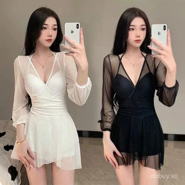 Đồ bơi Hàn Quốc 2.024 áo liền thân dài tay ren ôm sát sexy, có gọng cho nữ sinh viên Đồ bơi Hàn Quốc 2.024 áo liền thân dài tay ren ôm sát sexy, có gọng cho nữ sinh viên