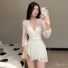 Đồ bơi Hàn Quốc 2.024 áo liền thân dài tay ren ôm sát sexy, có gọng cho nữ sinh viên 3