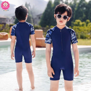 Đồ bơi liền thân 2 mảnh bé trai 10-40kg phối loang thích hợp đi biển bơi giá chỉ 209.000₫ 3