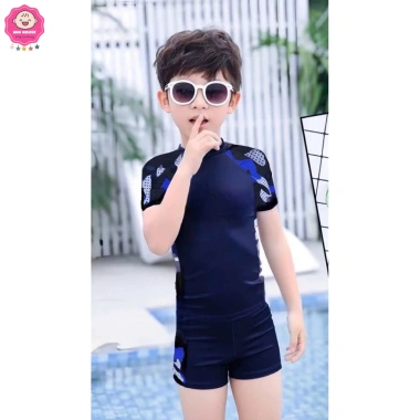 Đồ bơi liền thân 2 mảnh bé trai 10-40kg phối loang thích hợp đi biển bơi giá chỉ 209.000₫ 7