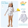 Đồ Bơi Liền Thân Bé Gái Tay Dài Hoa Tím Co Giãn 4 Chiều Không Bí Da, Nhân Bông, Giá Ưu Đãi 179k