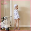 Đồ Bơi Liền Thân Bé Gái Tay Dài Hoa Tím Co Giãn 4 Chiều Không Bí Da, Nhân Bông, Giá Ưu Đãi 179k 3