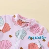 Đồ Bơi Liền Thân Tay Dài + Mũ Vỏ Sò Họa Tiết Hoa Xinh - Thời Trang Xuân Hè Giảm Giá 3
