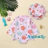 Đồ Bơi Liền Thân Tay Dài + Mũ Vỏ Sò Họa Tiết Hoa Xinh - Thời Trang Xuân Hè Giảm Giá 6