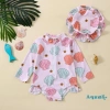 Đồ Bơi Liền Thân Tay Dài + Mũ Vỏ Sò Họa Tiết Hoa Xinh - Thời Trang Xuân Hè Giảm Giá 7
